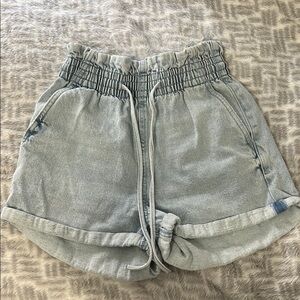 Urban Planet | Light Blue Paperbag Shorts